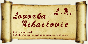 Lovorka Mihailović vizit kartica